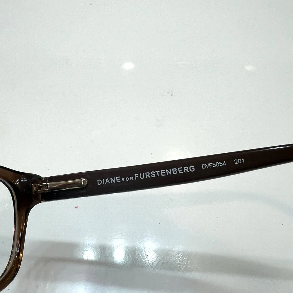 NEW Diane von Furstenberg 5054 201 Translucent Brown Eyeglasses Frames 50-15-135